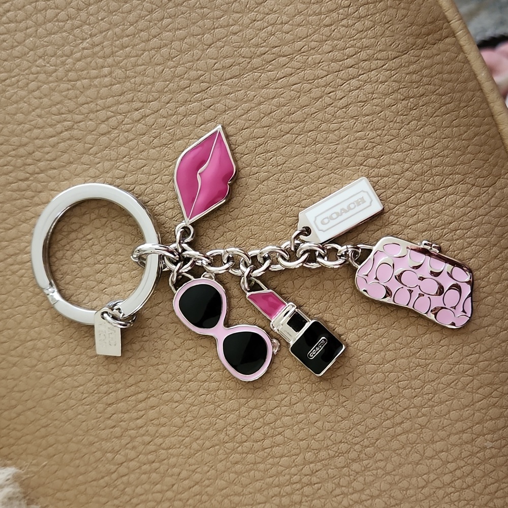 Adorable NWOT Coach Sunglasses, Lipstick, & Lips Bag Charm or Key Ring 💄💋 - Picture 8 of 13